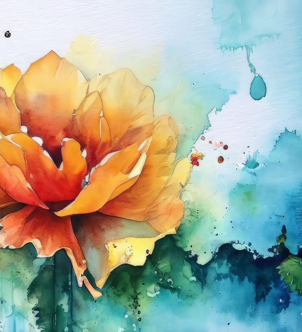 Colorful flowers painting