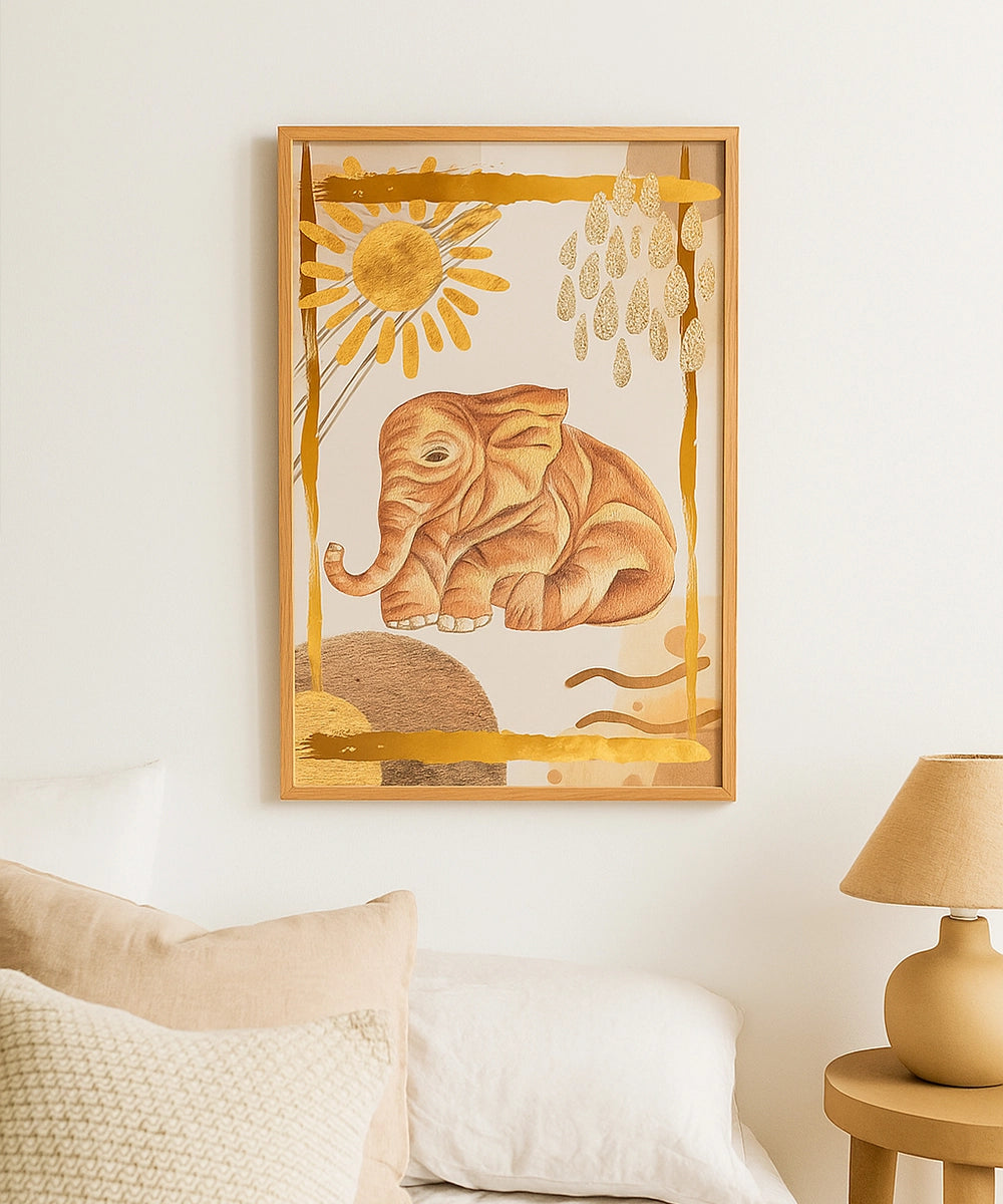 Dazzel Elegance Floral Elephant Painting