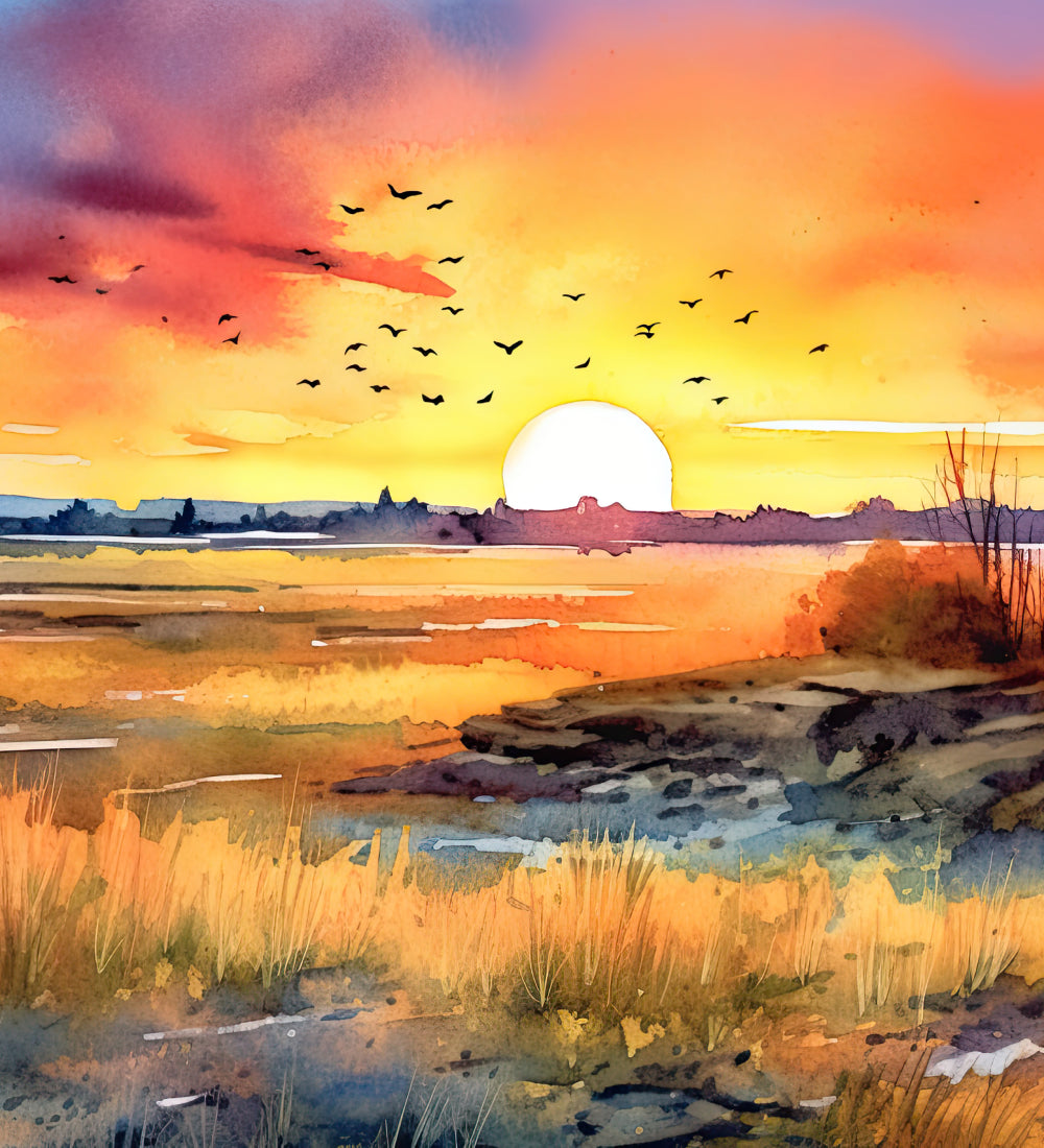 Beautiful sunset canvas art