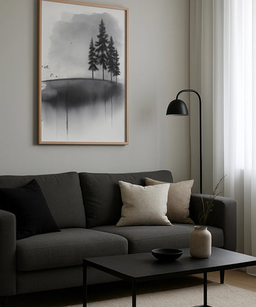 Hand Painted Watercolor Landscape Art