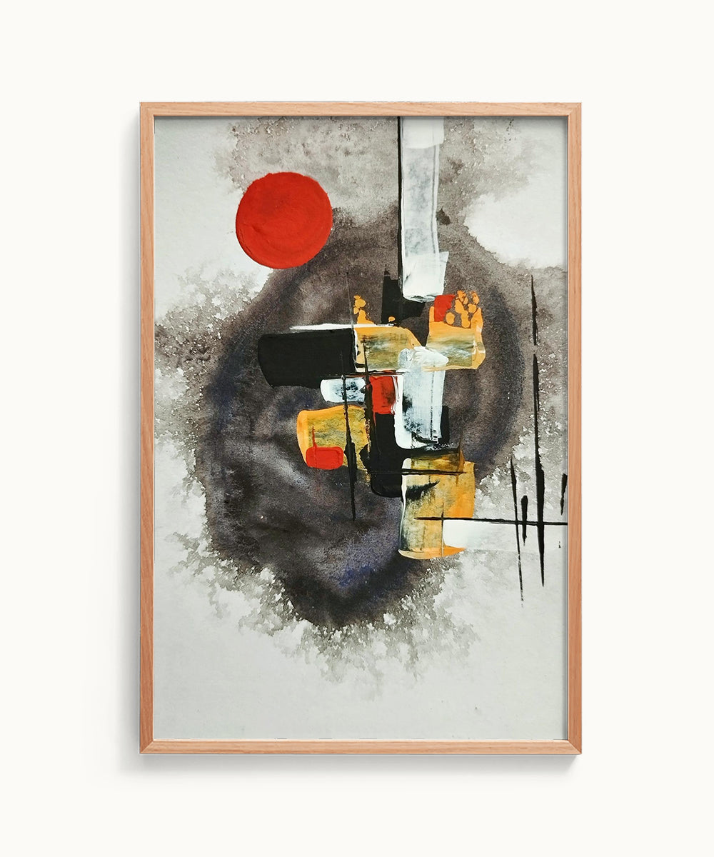 Black canvas Abstract Wall Painting