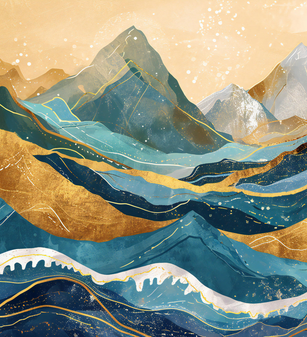Anime style mountains