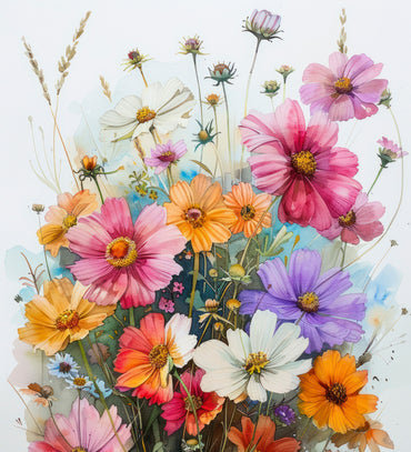 Flower pot modern art painting