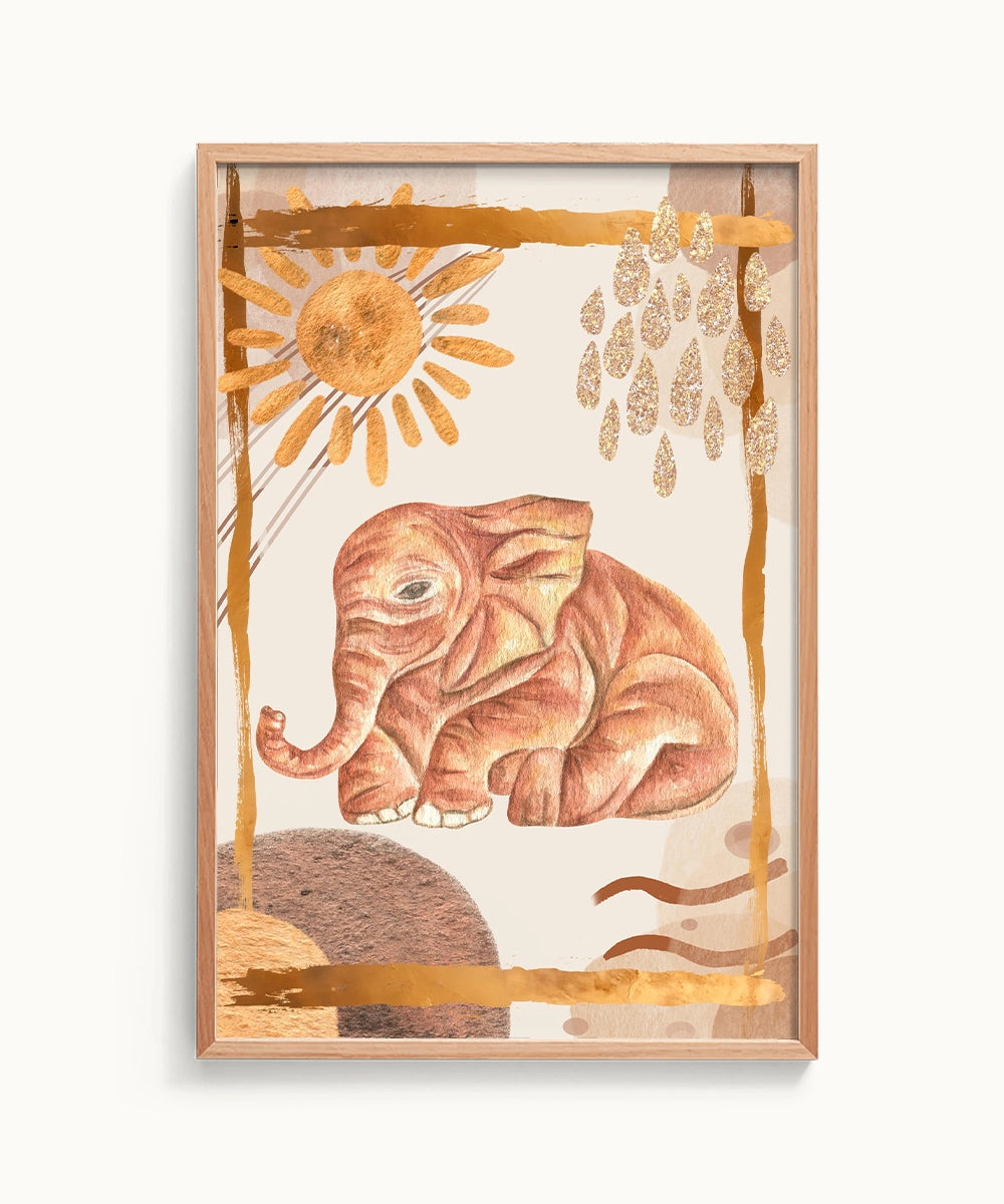Dazzel Elegance Floral Elephant Painting