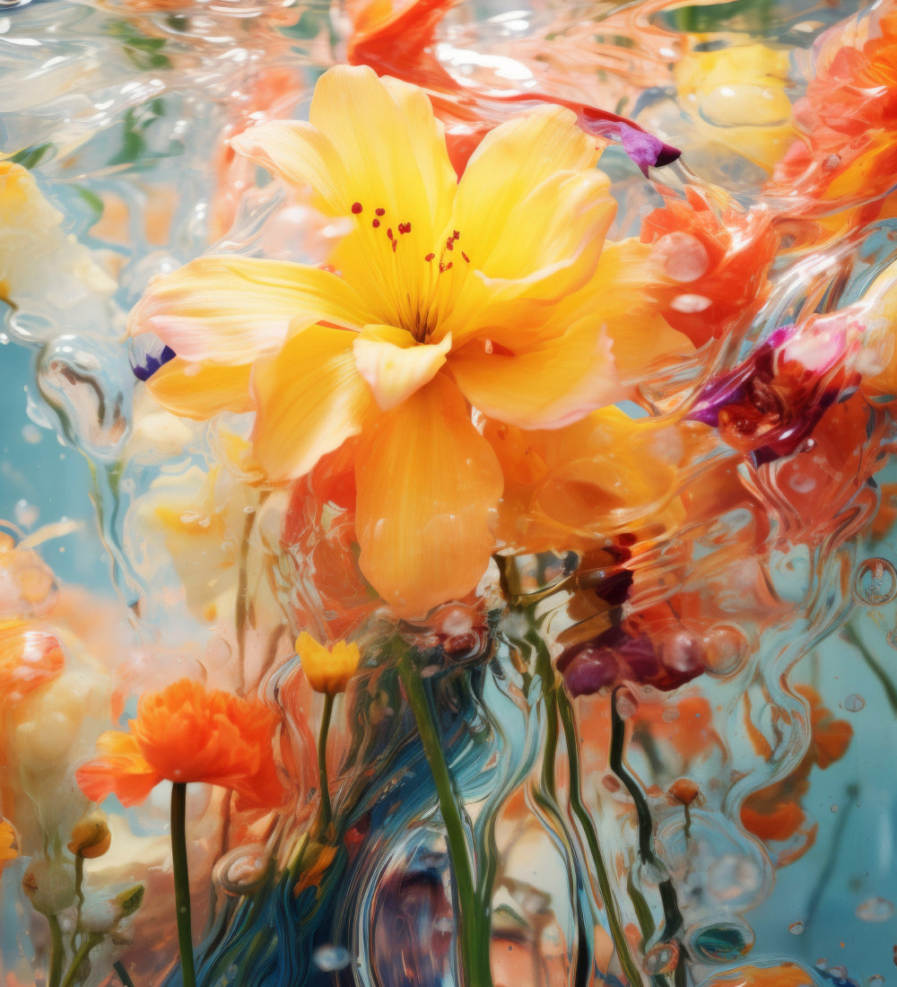Colorful flowers painting