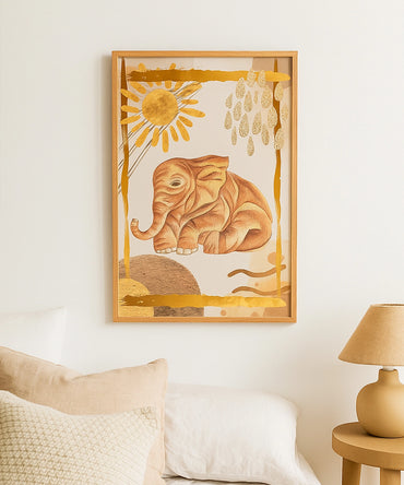 Dazzel Elegance Floral Elephant Painting
