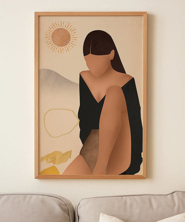 Elegant Minimal Women Portrait Art Frame