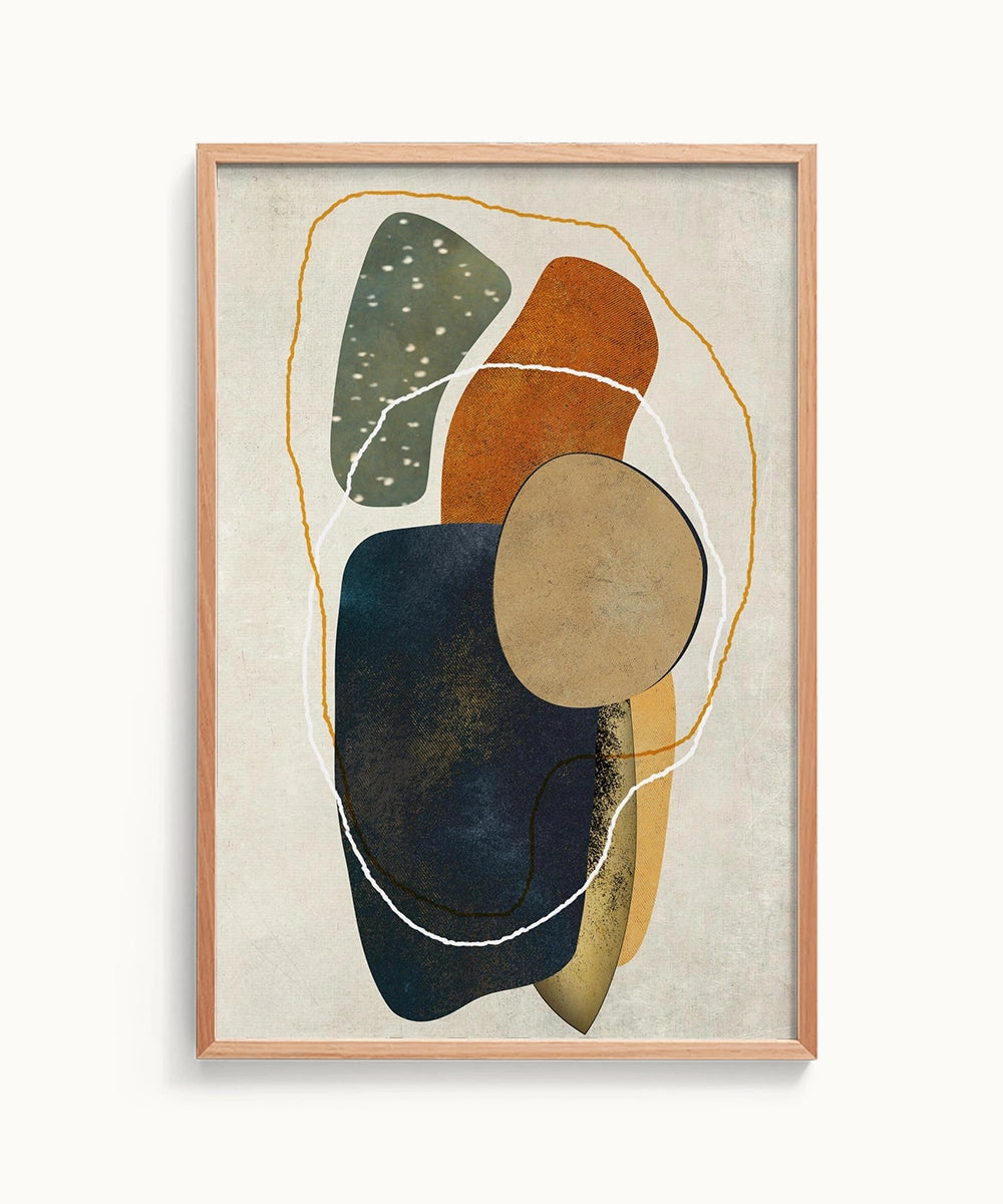 Vibrant Abstract Print Acrylic Wall Art Frame