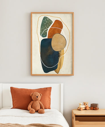 Vibrant Abstract Print Acrylic Wall Art Frame