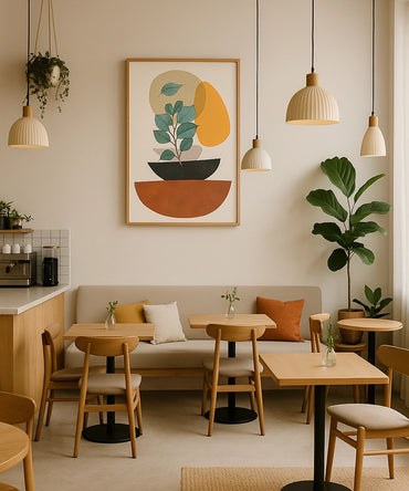 Abstract Pottetry Wall Print Minimalist Plant Art
