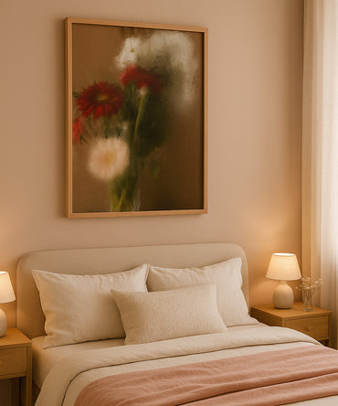 Colorful Paiting On Flower Vase