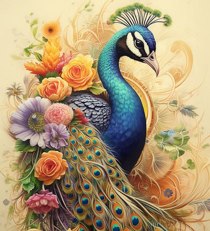Colorful flowers painting