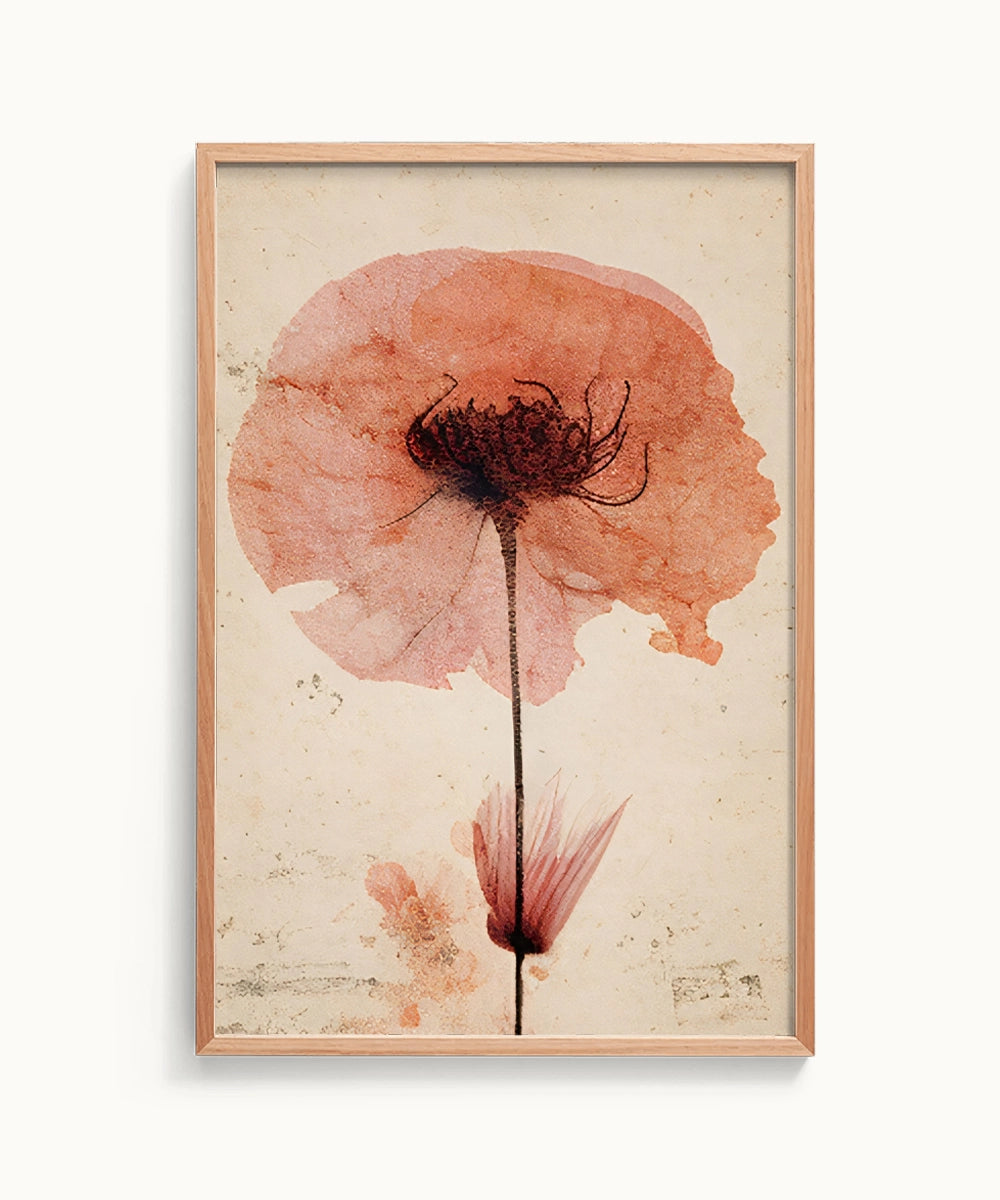 Modern Watercolor Flower Painting Art