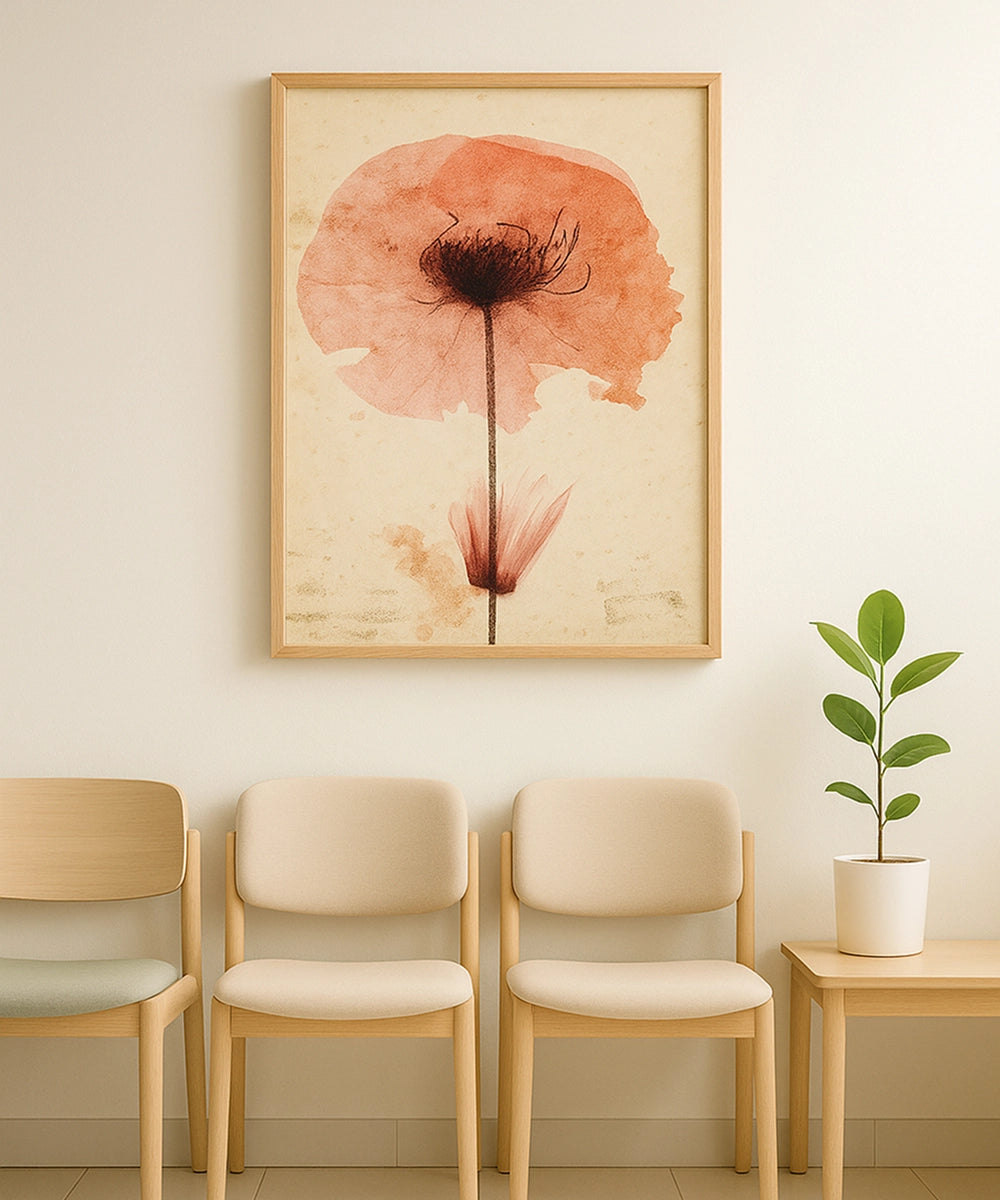 Modern Watercolor Flower Painting Art