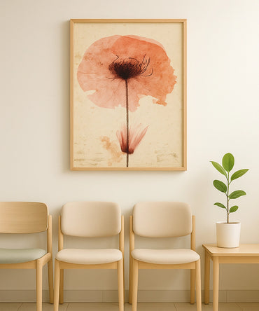 Modern Watercolor Flower Painting Art
