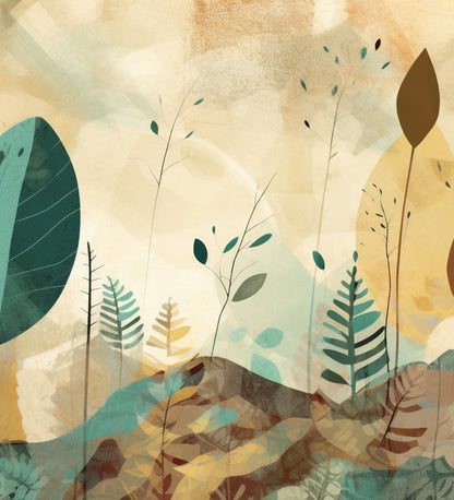 Painting of a forest scene