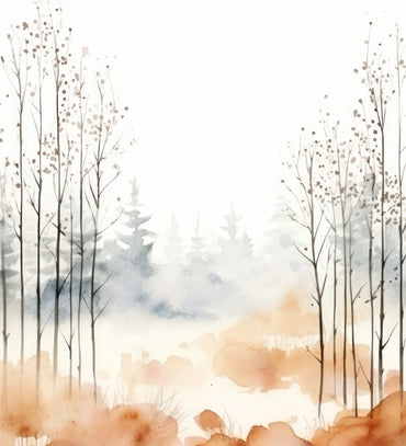 Painting of a forest scene