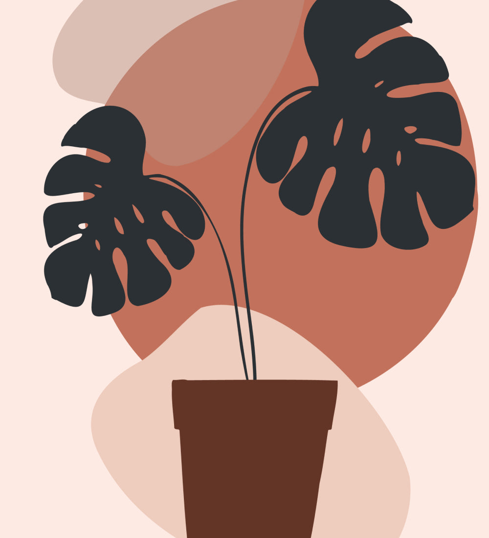 Abstract floral wall art