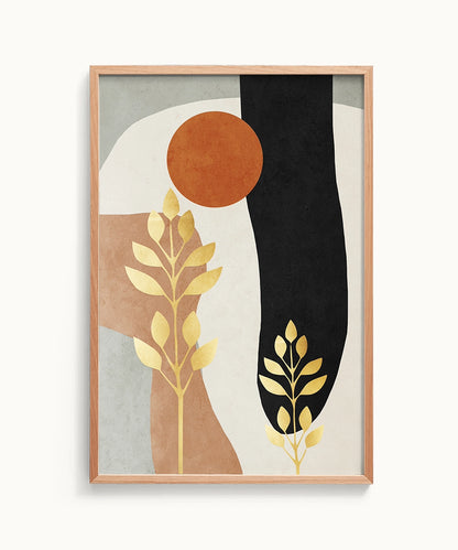 Sunset Abstract Botanical Canvas