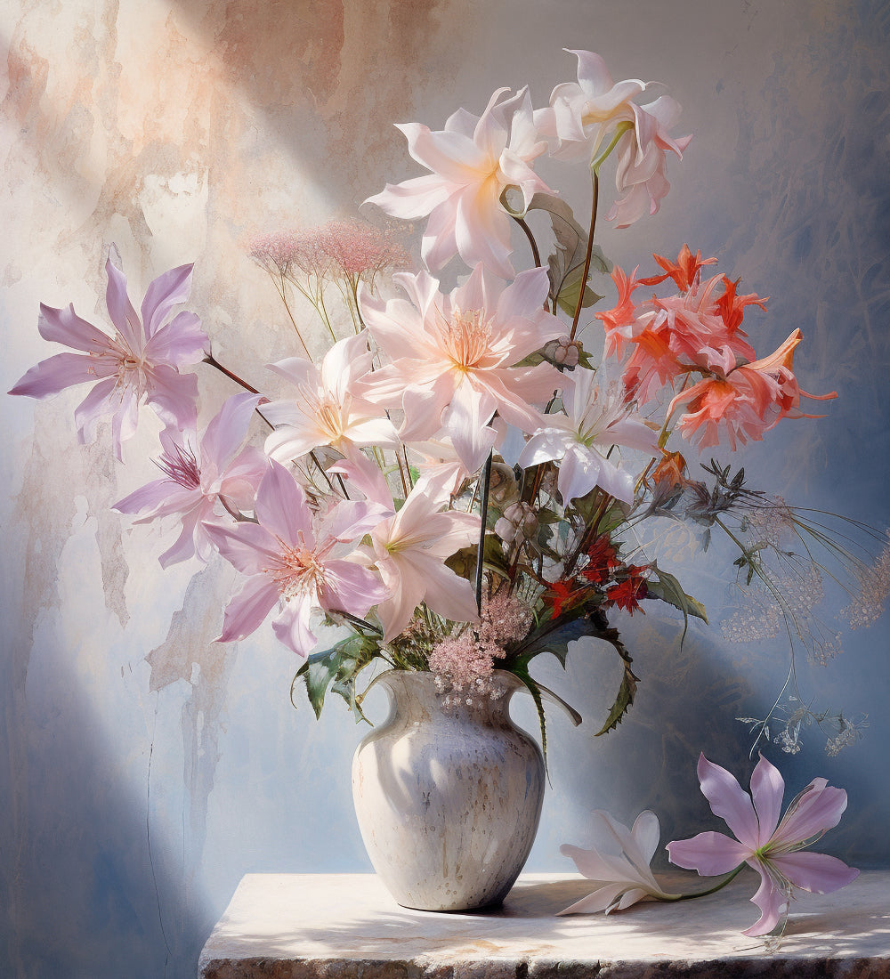 Flower pot modern art painting