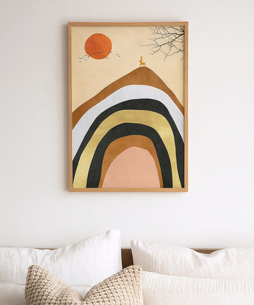 Sunset Peak and the Golden Stag Paiting